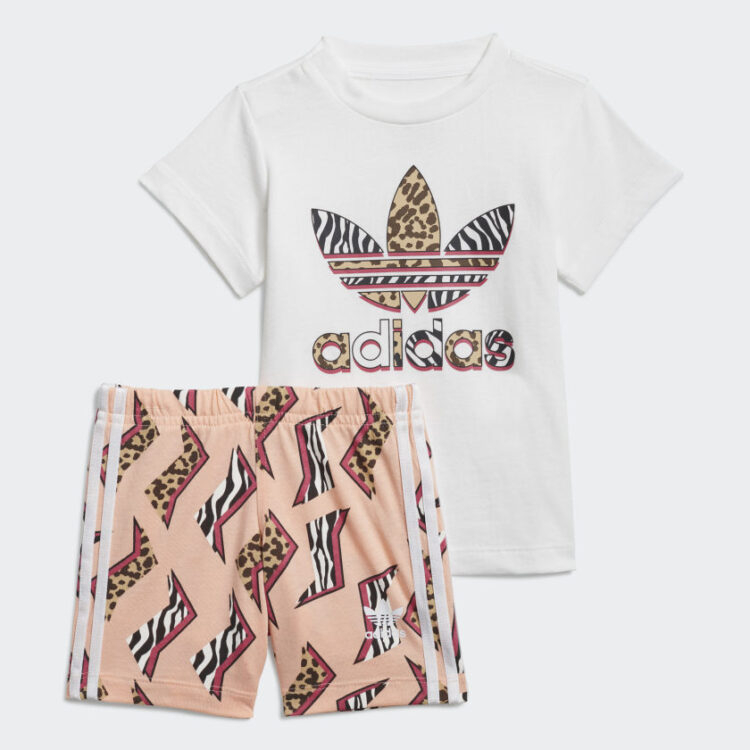 Ensemble Enfants  Adidas Graphic Print Shorts Tee Set Rose gn2228 https://mastersportdz.com original Algerie DZ