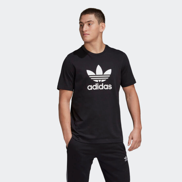 T-Shirt Pour Hommes Adidas Trefoil noir CW0709 https://mastersportdz.com original Algerie DZ