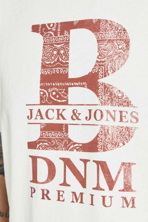T-Shirt Jack & Jones cloud dancer homme  sku 12211019 https://mastersportdz.com