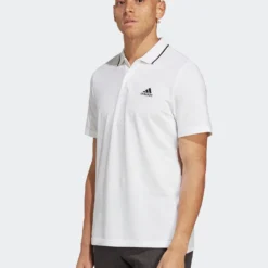Essentials Piqué Small Logo Polo Shirt - White  sku IC9315 https://mastersportdz.com