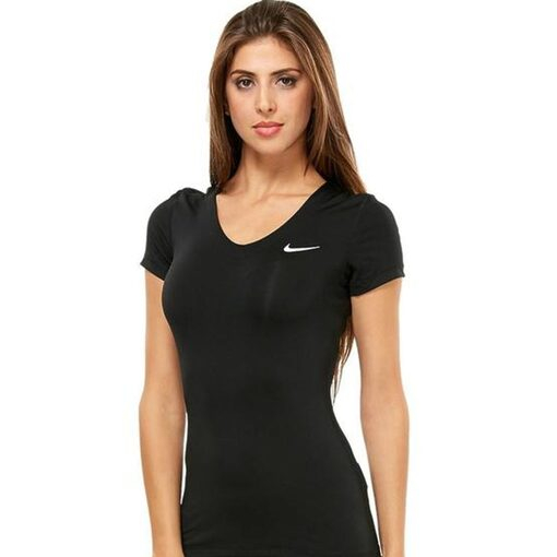 T-Shirt Nike Pro SS V-NEK pour Femmes 589370-010 https://mastersportdz.com original Algerie DZ