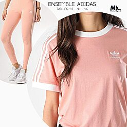 Ensemble Adidas 3 Bandes : T-Shirt + Legging pour Femmes DV2583 https://mastersportdz.com original Algerie DZ