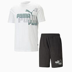 Ensemble Puma ESS+ LOGO POWER :  T-shirt et Short pour Hommes Ensemble Puma https://mastersportdz.com original Algerie DZ